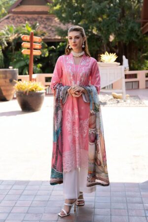 Semi Stitched Embroidered Suit for women